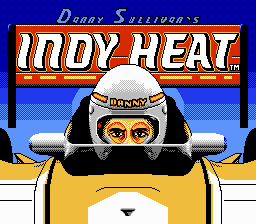 Danny Sullivan's Indy Heat title screen for NES